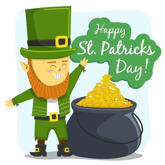 Flat design st patricks day concept