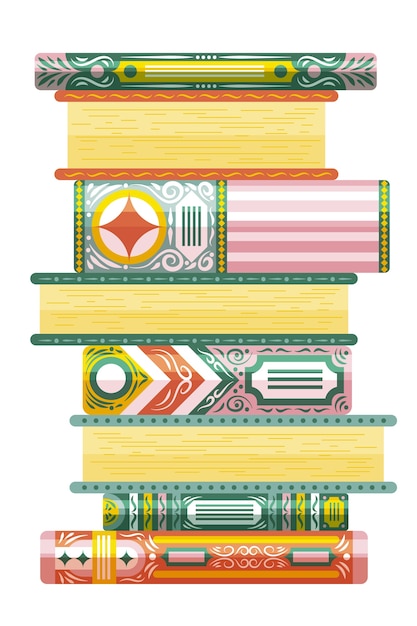 Free Vector flat design stack of books illustration