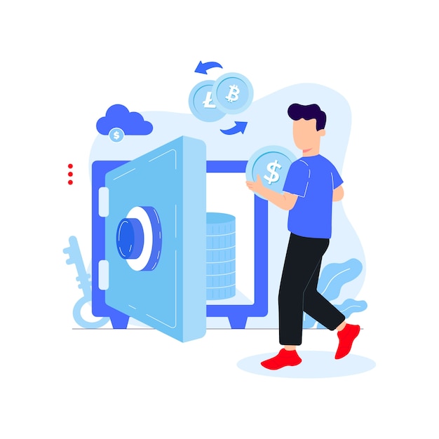 Flat design staking illustration