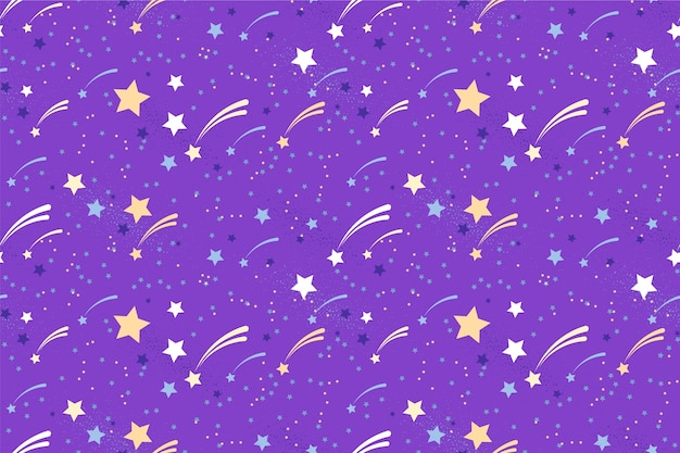 Flat design star pattern illustration