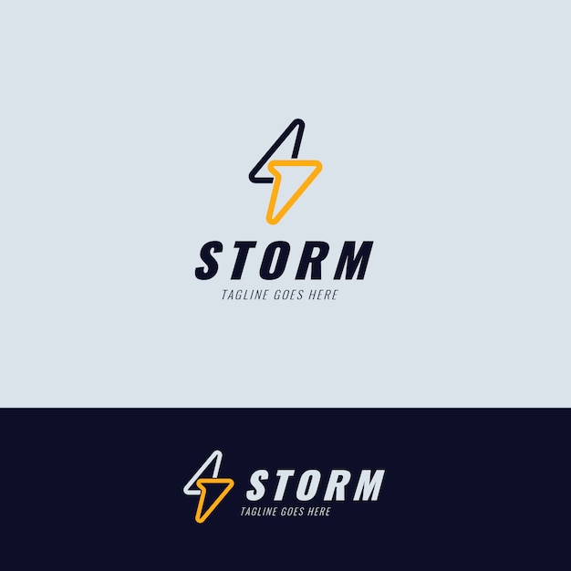 Free Vector flat design storm logo template