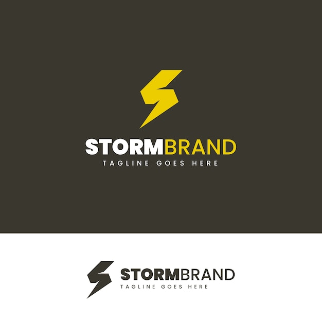 Free Vector flat design storm logo template