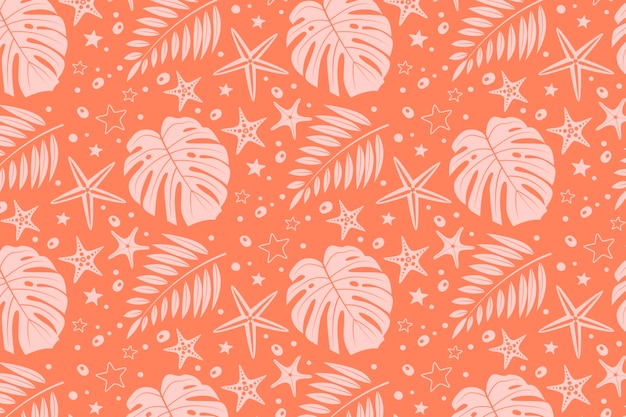 Flat design summer duotone pattern design