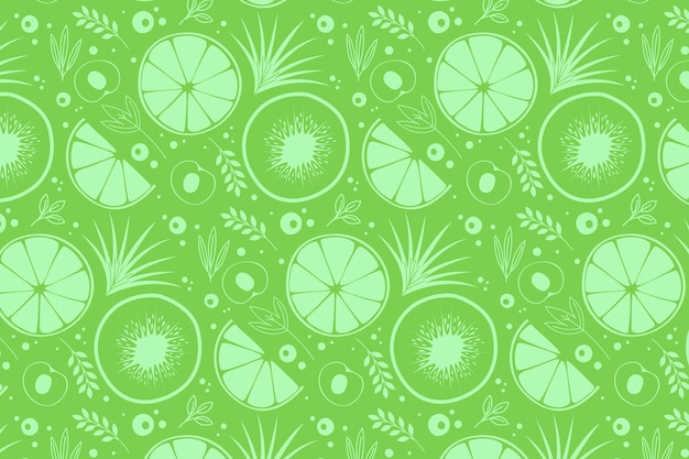 Free Vector flat design summer duotone pattern design