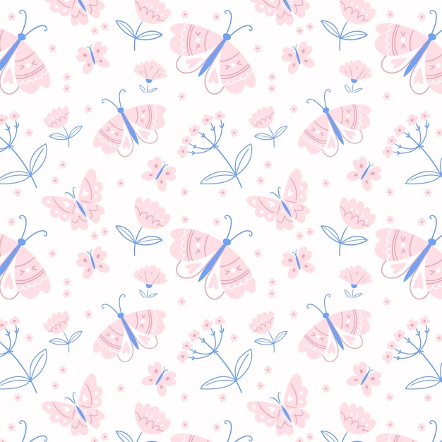 Flat design summer duotone pattern design