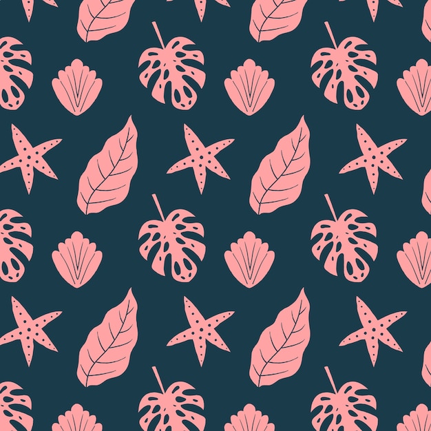 Flat design summer duotone pattern design