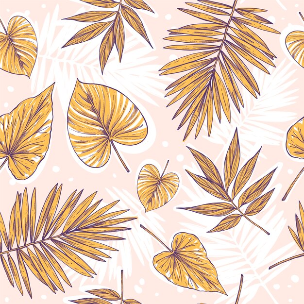 Flat design summer duotone pattern design