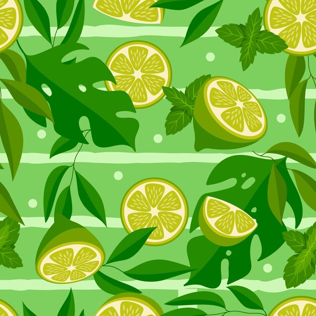 Flat design summer duotone pattern