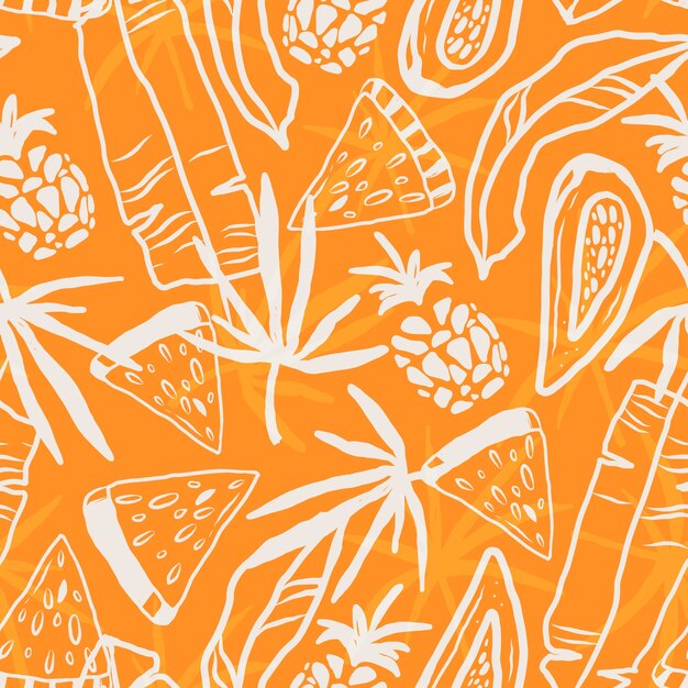 Flat design summer duotone pattern