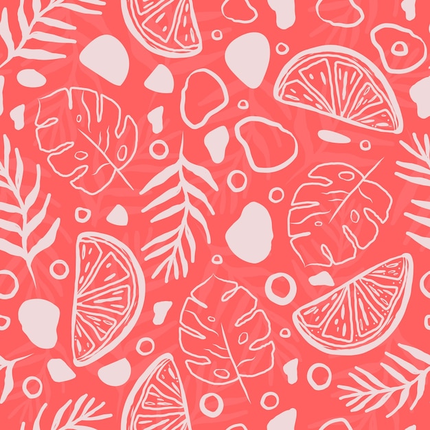 Flat design summer duotone pattern