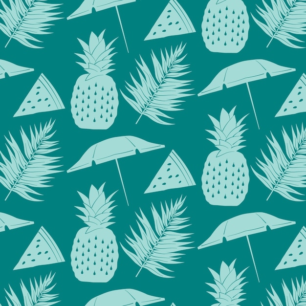 Flat design summer duotone pattern