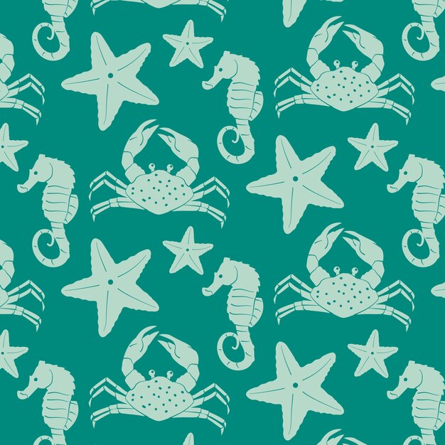 Flat design summer duotone pattern