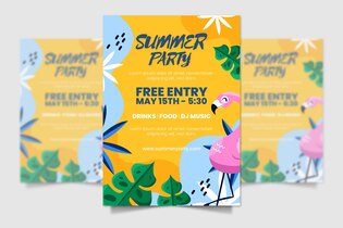 Summer party flyers