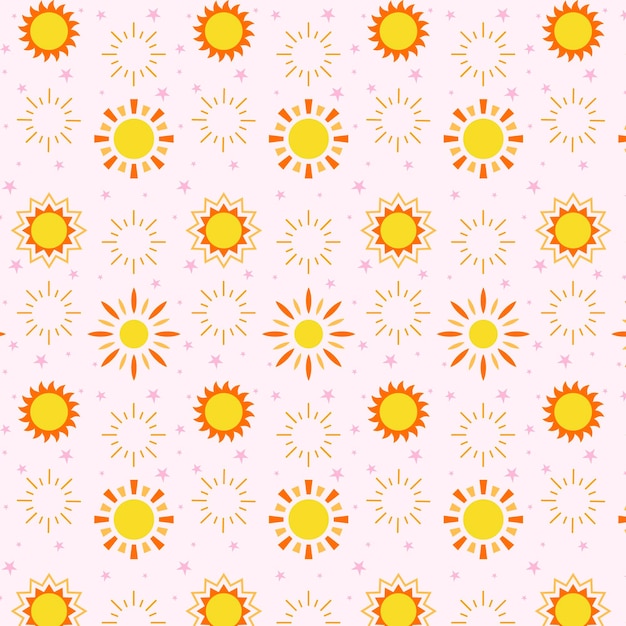 Free Vector flat design sun pattern