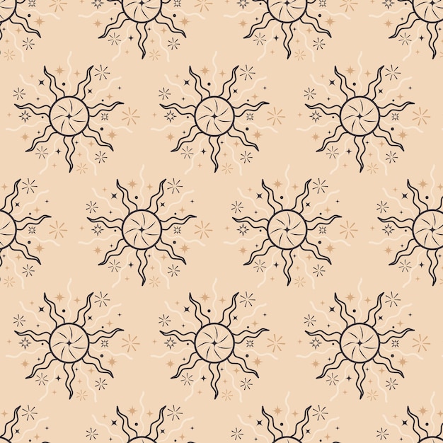 Free Vector flat design sun pattern