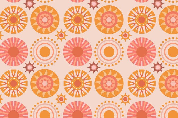 Flat design sun pattern