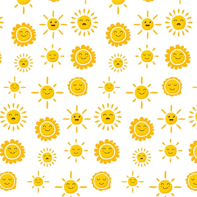 Free Vector flat design sun pattern