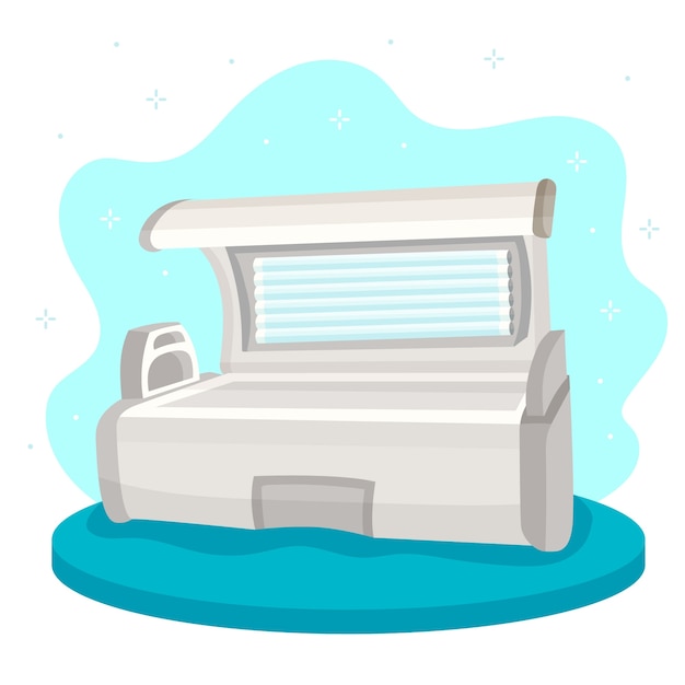 Free vector flat design sunbed illustration