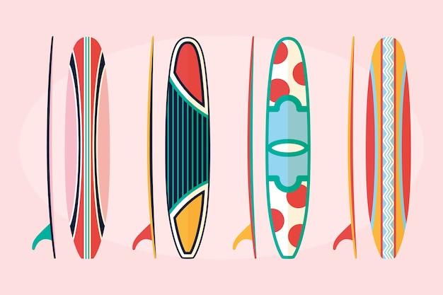 Flat design sup board collection