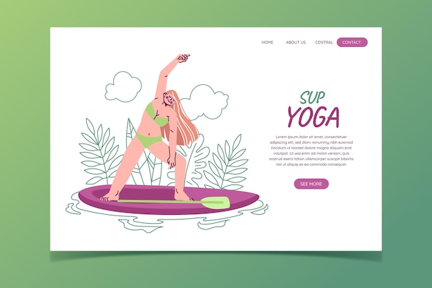 Free Vector flat design sup landing page