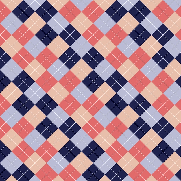 Flat design sweater-like argyle pattern