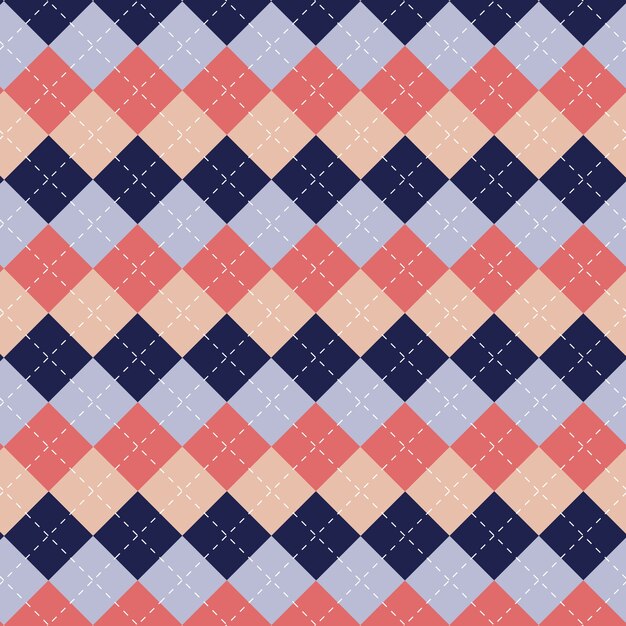 Flat design sweater-like argyle pattern