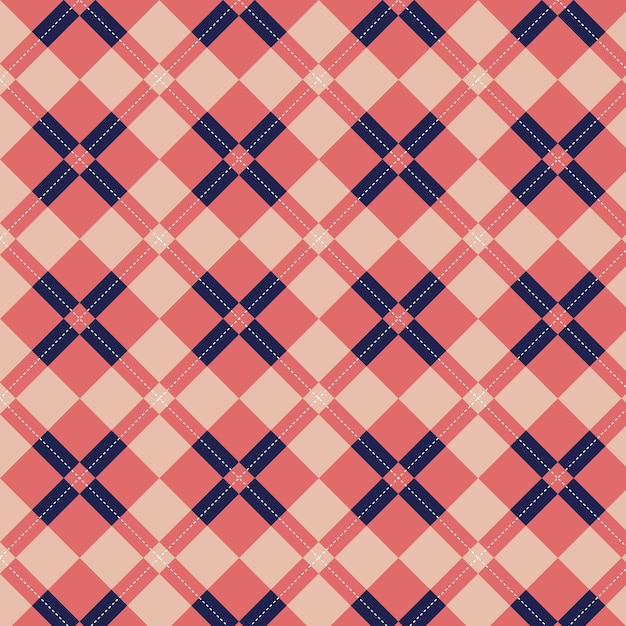 Flat design sweater-like argyle pattern