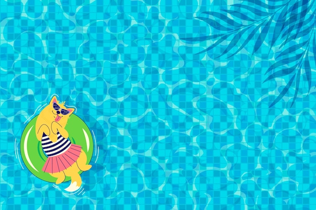 Free Vector flat design swimming pool background