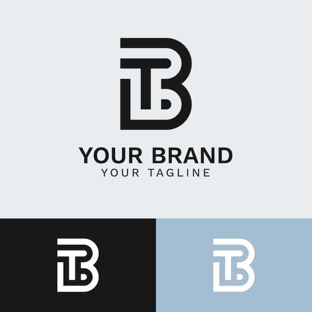 Free Vector flat design tb monogram logo