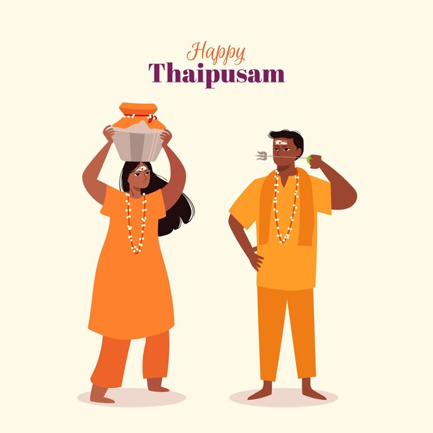 Flat design thaipusam