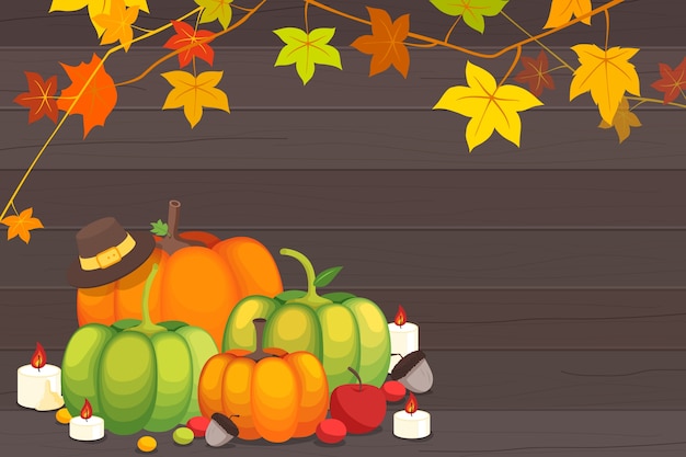 Flat design thanksgiving background