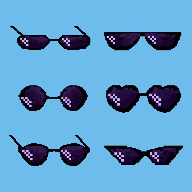 Flat design  thug life sunglasses element collection