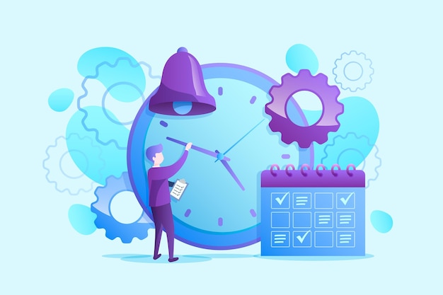 Free Vector flat design time management illustration