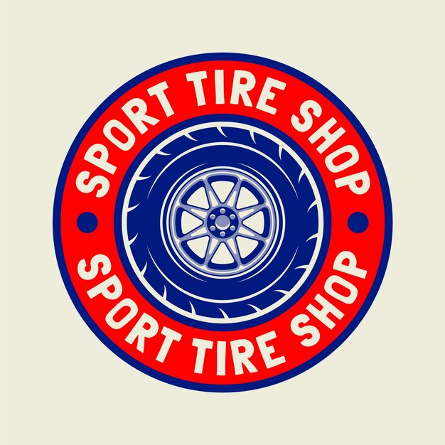 Flat design tire shop  template