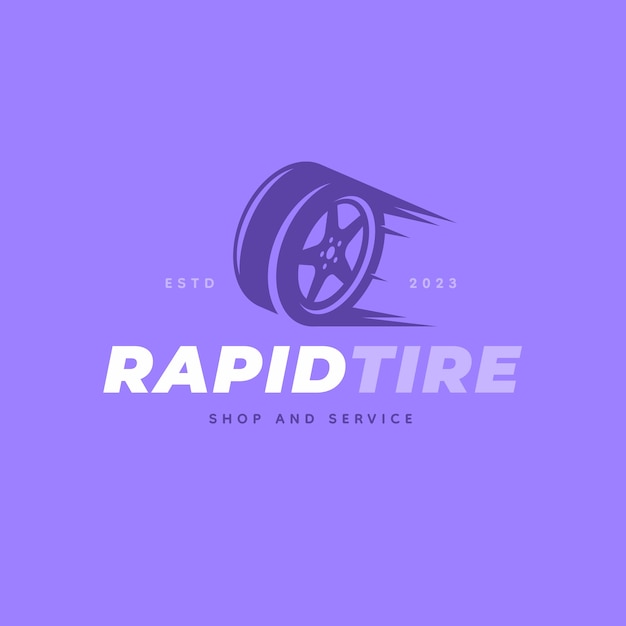 Free Vector flat design tire shop  template