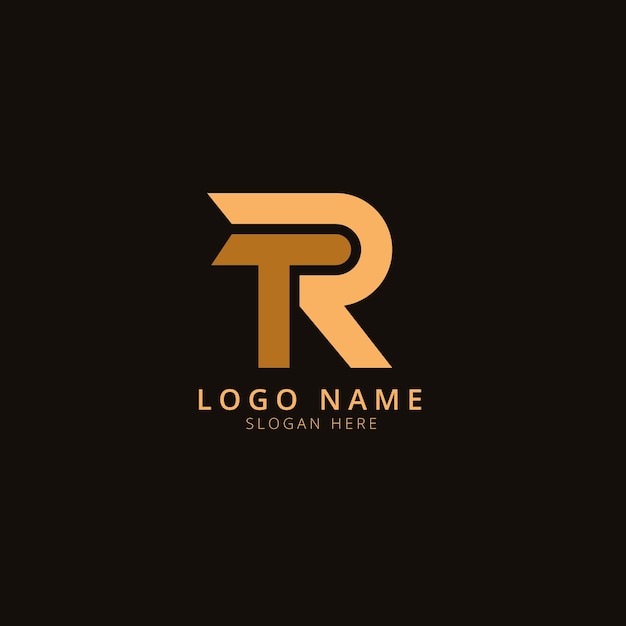 Flat design tr monogram logo