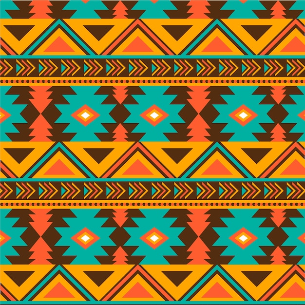 Flat design traditional native american pattern