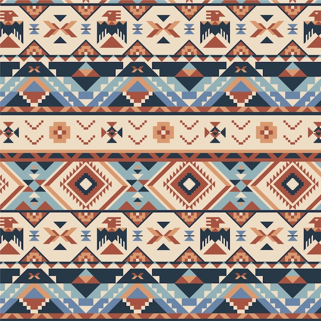 Free vector flat design traditional native american pattern