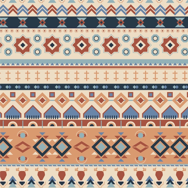 Flat design traditional native american pattern