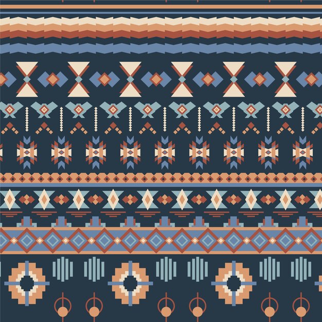 Flat design traditional native american pattern