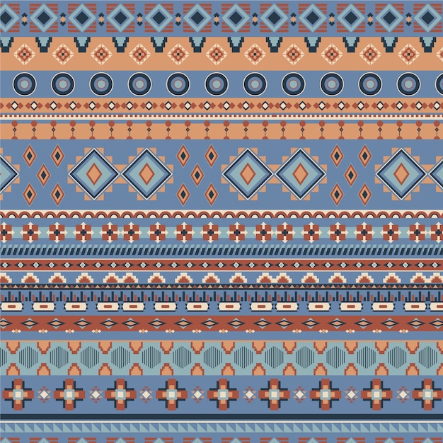 Flat design traditional native american pattern