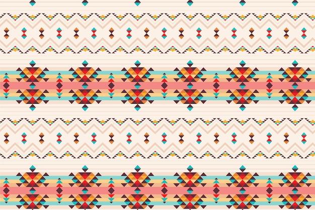 Flat design traditional native american pattern