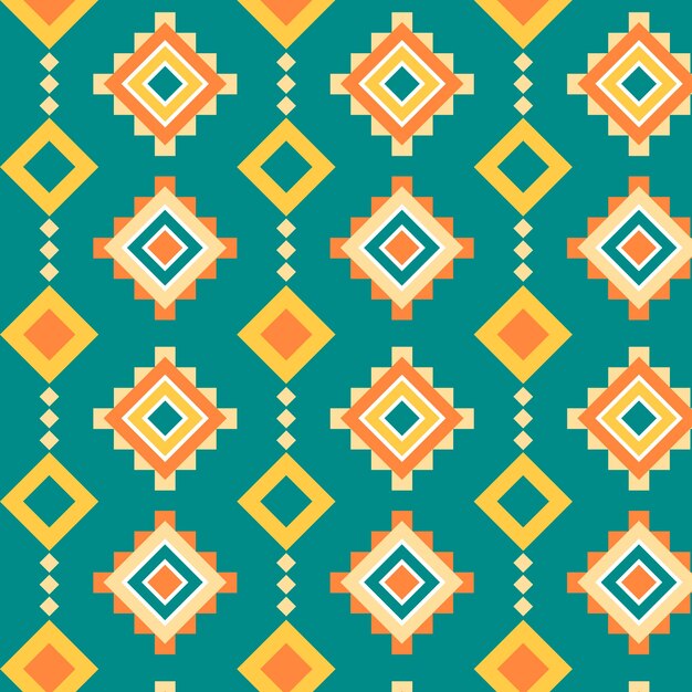 Flat design traditional native american pattern