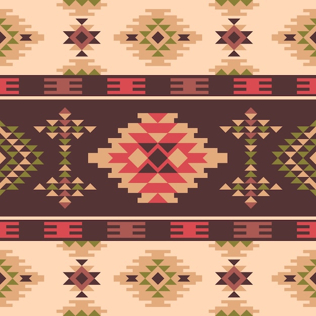 Flat design traditional native american pattern