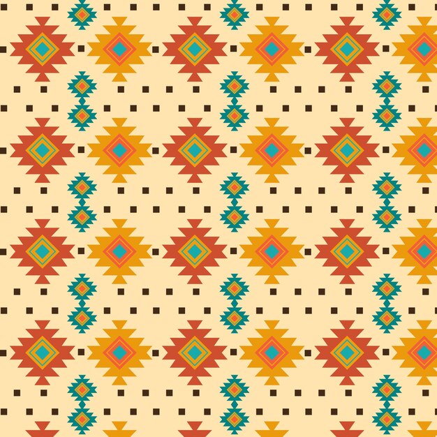 Flat design traditional native american pattern