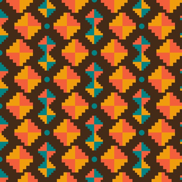 Flat design traditional native american pattern