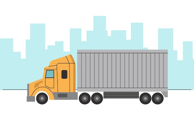 Free vector flat design transport truck