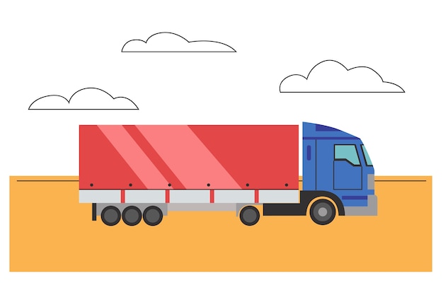 Free Vector flat design transport truck