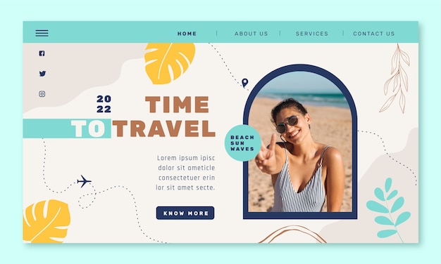 Flat design travel agency design