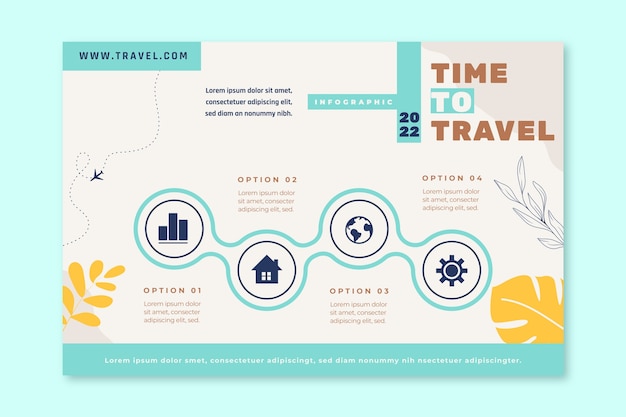 Flat design travel agency design